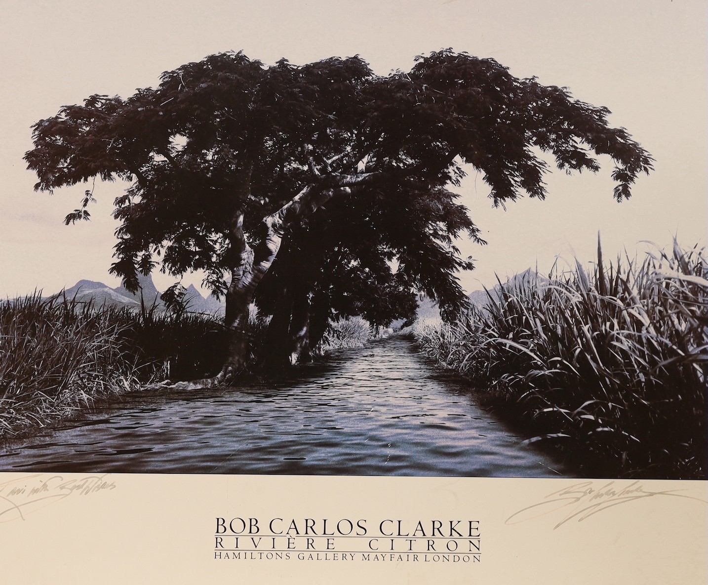 Bob Carlos Clarke (1950-2006), a signed poster, 60 x 80cm, unframed